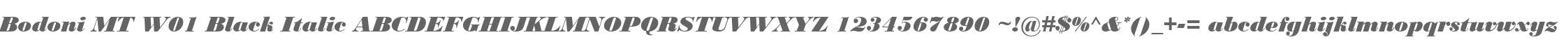 Bodoni MT W01 Black Italic