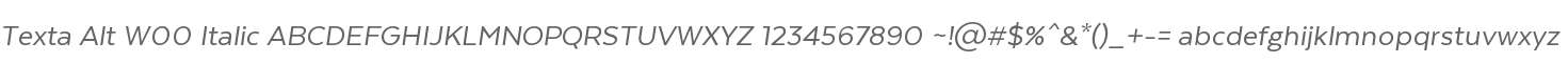Texta Alt W00 Italic