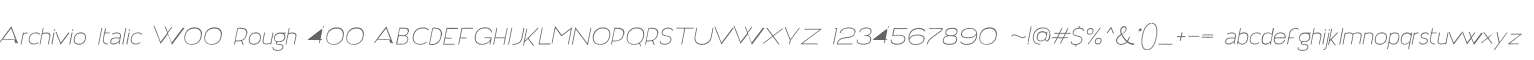 Archivio Italic W00 Rough 400