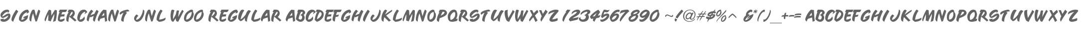 Sign Merchant JNL W00 Regular