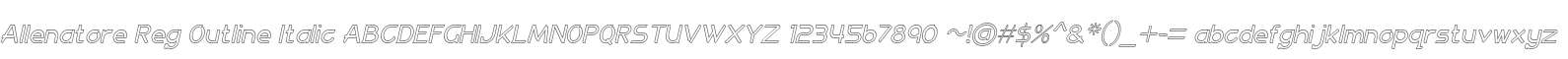 Allenatore Reg Outline Italic