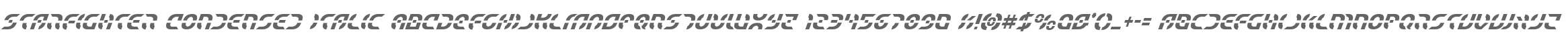 Starfighter Condensed Italic