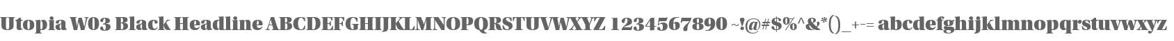 Utopia W03 Black Headline