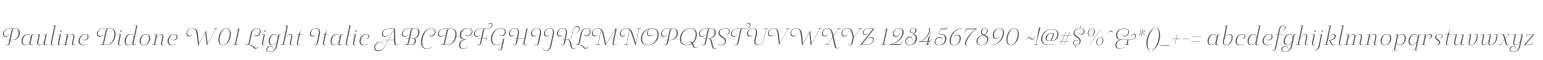 Pauline Didone W01 Light Italic