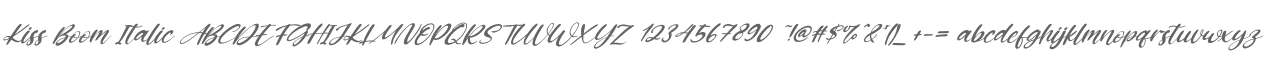 Kiss Boom Italic