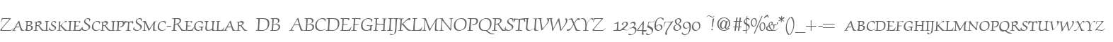 ZabriskieScriptSmc-Regular DB