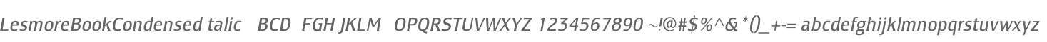 LesmoreBookCondensedItalic