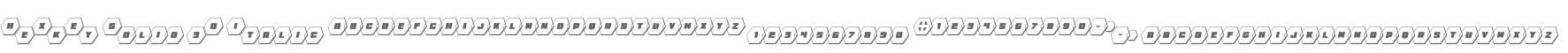 HeXkEy Solid 3D Italic
