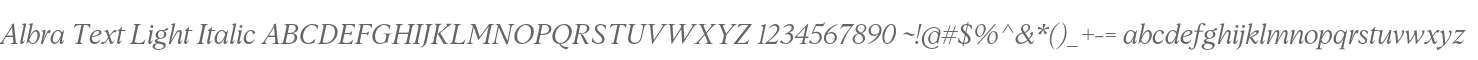 Albra Text Light Italic