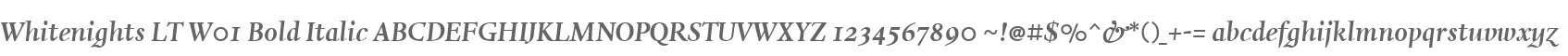Whitenights LT W01 Bold Italic