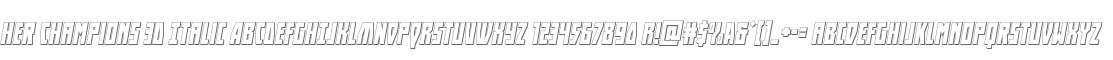 Her Champions 3D Italic