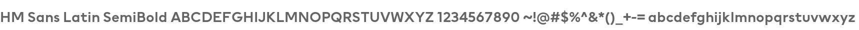 HM Sans Latin SemiBold