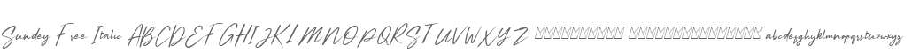 Sundey Free Italic