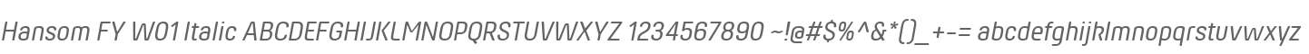 Hansom FY W01 Italic