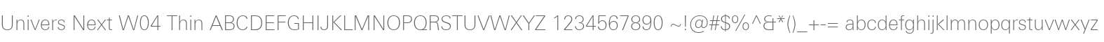 Univers Next W04 Thin