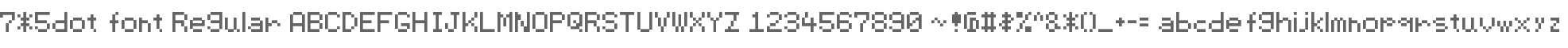 7*5dot font