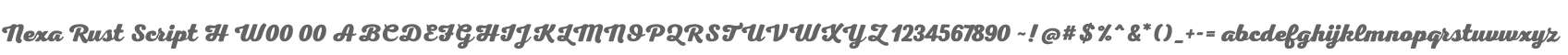 Nexa Rust Script H W00 00