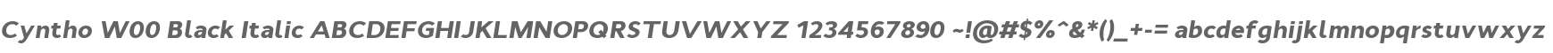 Cyntho W00 Black Italic