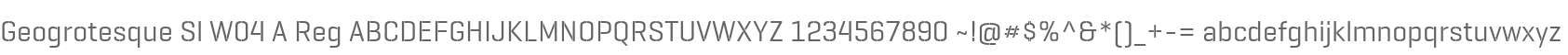Geogrotesque Sl W04 A Reg