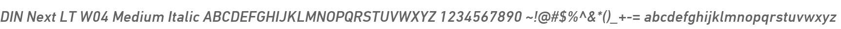 DIN Next LT W04 Medium Italic