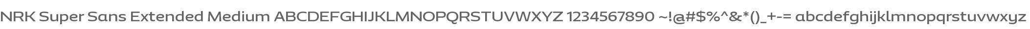 NRK Super Sans Extended Medium