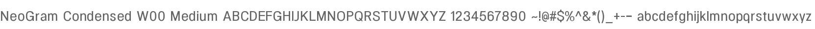 NeoGram Condensed W00 Medium