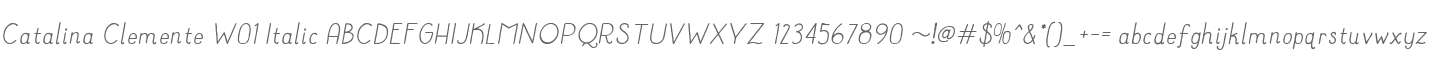 Catalina Clemente W01 Italic