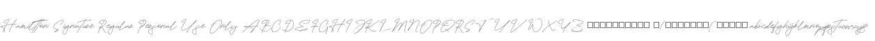 Hamiltton Signature Personal Use Only