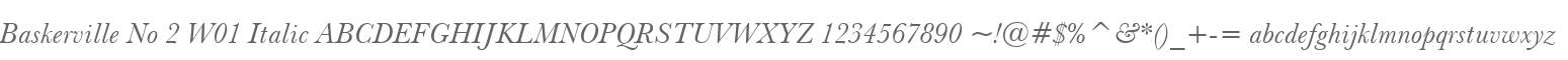 Baskerville No 2 W01 Italic