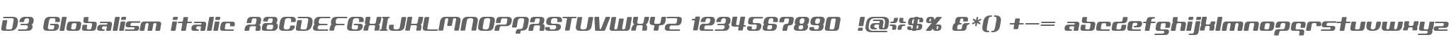 D3 Globalism italic