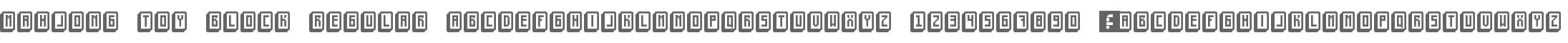 mahjong toy block Regular