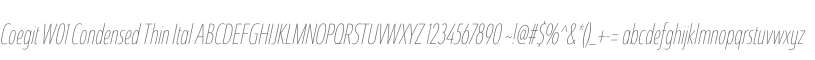 Coegit W01 Condensed Thin Ital