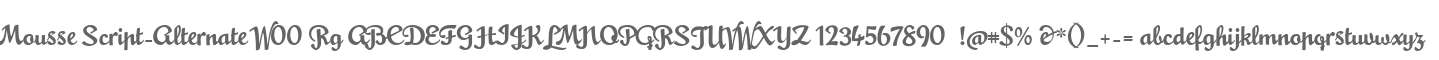 Mousse Script-Alternate W00 Rg