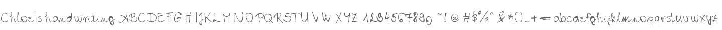 Chloe's handwriting