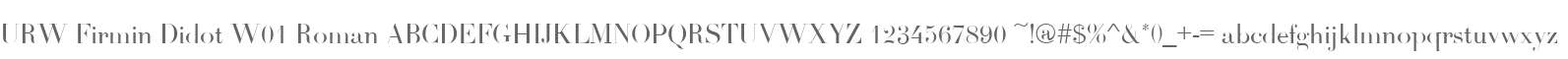 URW Firmin Didot W01 Roman