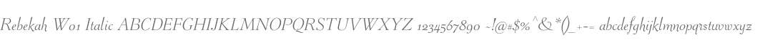 Rebekah W01 Italic