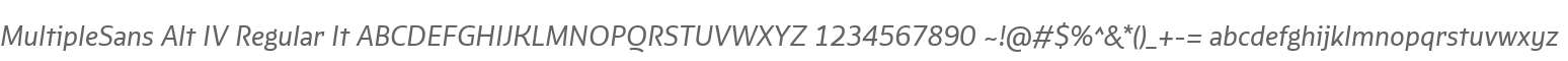 MultipleSans Alt IV Regular It
