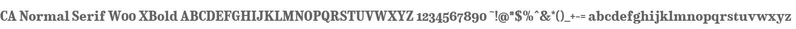 CA Normal Serif W00 XBold