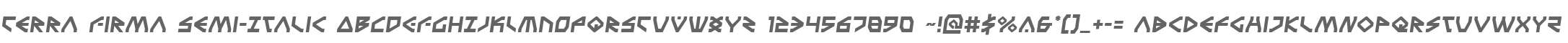 Terra Firma Semi-Italic