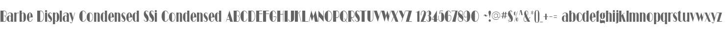 Barbe Display Condensed SSi Condensed