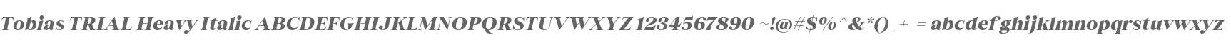 Tobias TRIAL Heavy Italic