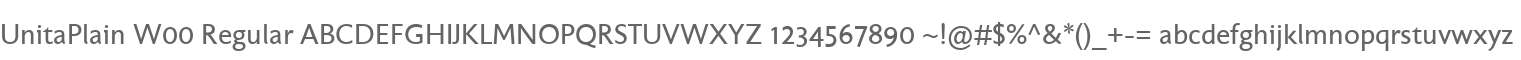 UnitaPlain W00 Regular