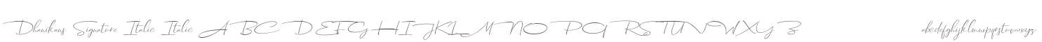 Dhanikans Signature Italic Italic