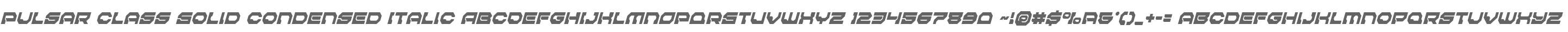 Pulsar Class Solid Condensed Italic