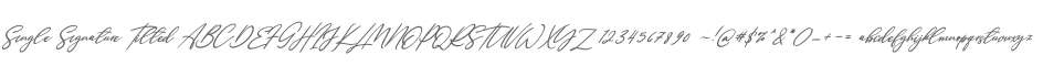 Single Signature Tilted