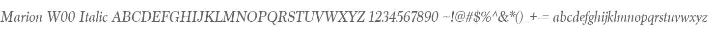 Marion W00 Italic