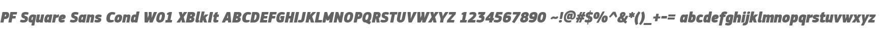 PF Square Sans Cond W01 XBlkIt