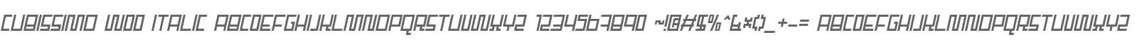 Cubissimo W00 Italic