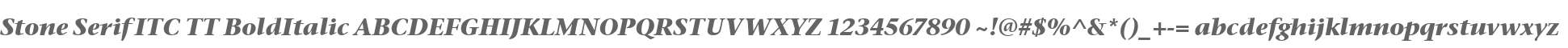 Stone Serif ITC TT BoldItalic