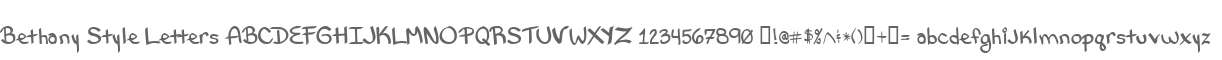 Bethany Style Letters